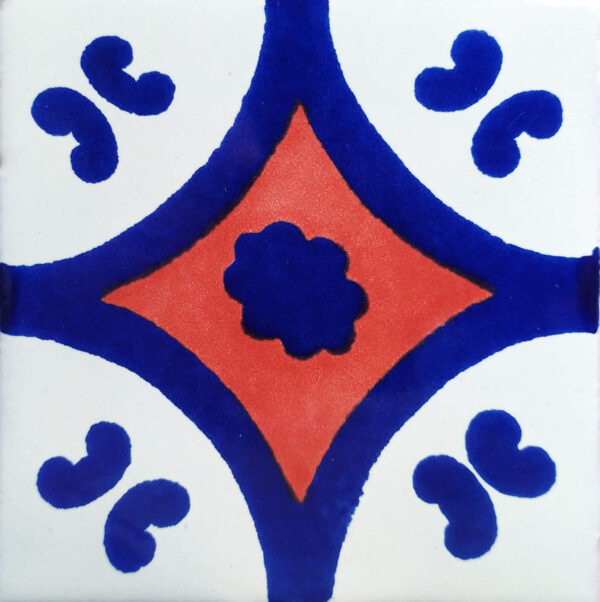 Mundo de Azulejos Azulejo Decorado Puebla Azul TC