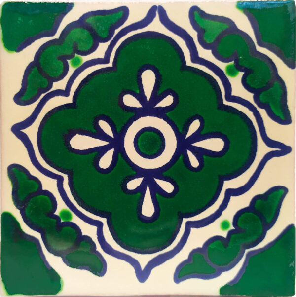 Mundo de Azulejos Azulejo Decorado Toledo Verde Azul