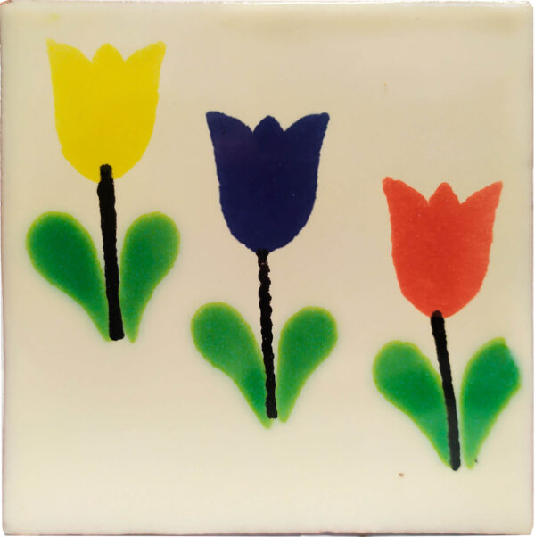 Mundo de Azulejos Azulejo Decorado Tulipanes