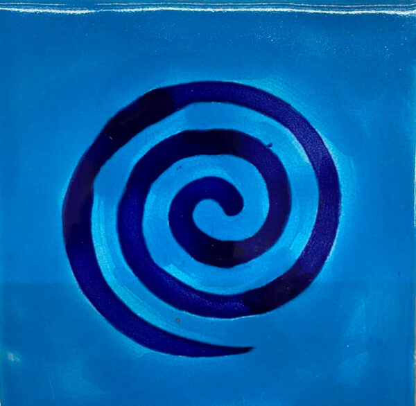 Mundo de Azulejos Azulejo Espiral cobalto
