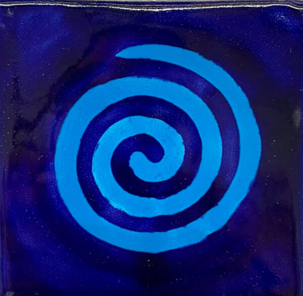 Mundo de Azulejos Azulejo Espiral turquesa