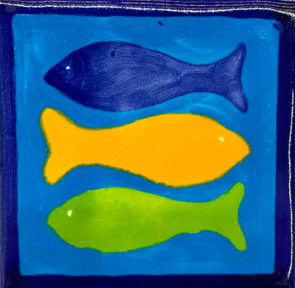 Mundo de Azulejos Azulejo Tres peces