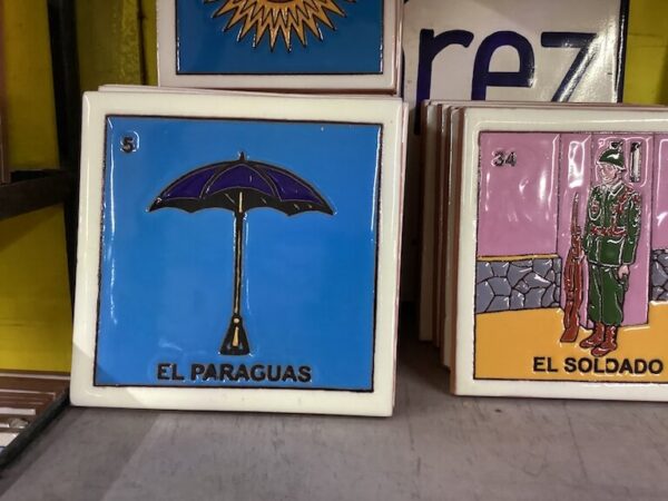 Mundo de Azulejos Loteria El Paraguas a